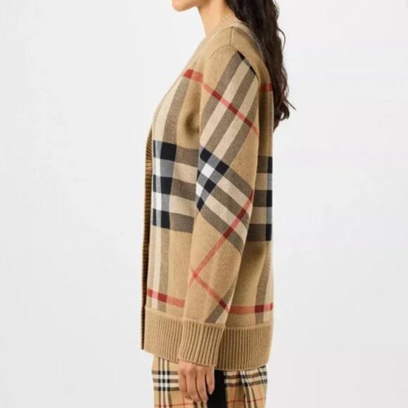 Burberry Caragh Check Jacquard Cardigan - Picture 2 of 9